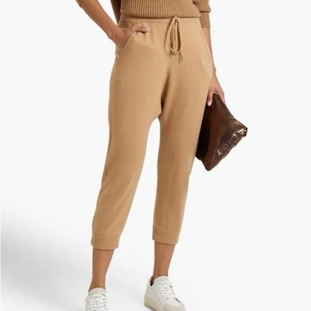 NWT Nili Lotan M Paris Cashmere Sweatpant Joggers in Camel